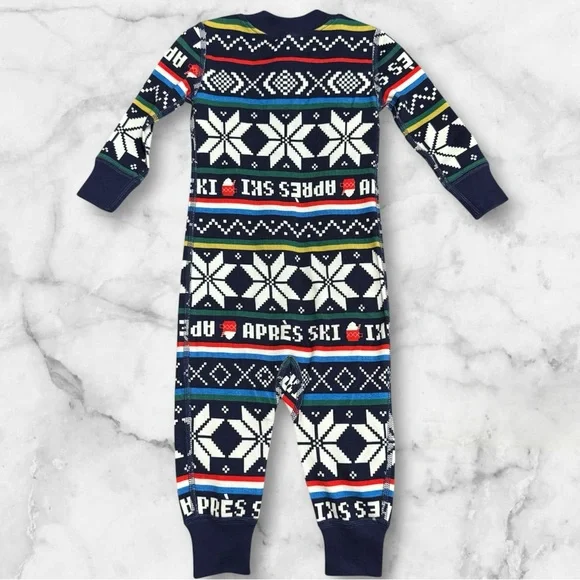 Hanna Andersson Apres Ski Organic Cotton Footless Baby Zip Sleeper 6/12m - Picture 2 of 4